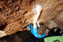 Bouldering in Hueco Tanks on 12/23/2019 with Blue Lizard Climbing and Yoga

Filename: SRM_20191223_1522120.jpg
Aperture: f/4.0
Shutter Speed: 1/250
Body: Canon EOS-1D Mark II
Lens: Canon EF 16-35mm f/2.8 L