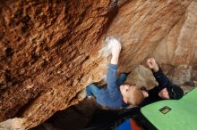 Bouldering in Hueco Tanks on 12/23/2019 with Blue Lizard Climbing and Yoga

Filename: SRM_20191223_1524460.jpg
Aperture: f/4.0
Shutter Speed: 1/250
Body: Canon EOS-1D Mark II
Lens: Canon EF 16-35mm f/2.8 L