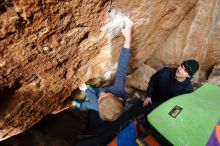 Bouldering in Hueco Tanks on 12/23/2019 with Blue Lizard Climbing and Yoga

Filename: SRM_20191223_1527120.jpg
Aperture: f/4.0
Shutter Speed: 1/250
Body: Canon EOS-1D Mark II
Lens: Canon EF 16-35mm f/2.8 L