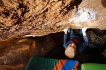 Bouldering in Hueco Tanks on 12/23/2019 with Blue Lizard Climbing and Yoga

Filename: SRM_20191223_1529040.jpg
Aperture: f/5.6
Shutter Speed: 1/250
Body: Canon EOS-1D Mark II
Lens: Canon EF 16-35mm f/2.8 L