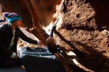 Bouldering in Hueco Tanks on 12/23/2019 with Blue Lizard Climbing and Yoga

Filename: SRM_20191223_1535030.jpg
Aperture: f/5.6
Shutter Speed: 1/250
Body: Canon EOS-1D Mark II
Lens: Canon EF 16-35mm f/2.8 L