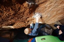 Bouldering in Hueco Tanks on 12/23/2019 with Blue Lizard Climbing and Yoga

Filename: SRM_20191223_1547090.jpg
Aperture: f/4.5
Shutter Speed: 1/250
Body: Canon EOS-1D Mark II
Lens: Canon EF 16-35mm f/2.8 L