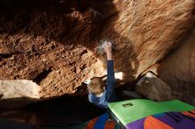 Bouldering in Hueco Tanks on 12/23/2019 with Blue Lizard Climbing and Yoga

Filename: SRM_20191223_1552130.jpg
Aperture: f/5.0
Shutter Speed: 1/250
Body: Canon EOS-1D Mark II
Lens: Canon EF 16-35mm f/2.8 L