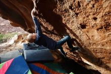 Bouldering in Hueco Tanks on 12/23/2019 with Blue Lizard Climbing and Yoga

Filename: SRM_20191223_1552260.jpg
Aperture: f/3.5
Shutter Speed: 1/250
Body: Canon EOS-1D Mark II
Lens: Canon EF 16-35mm f/2.8 L