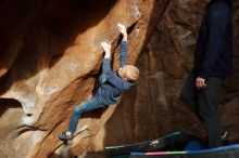 Bouldering in Hueco Tanks on 12/23/2019 with Blue Lizard Climbing and Yoga

Filename: SRM_20191223_1602300.jpg
Aperture: f/7.1
Shutter Speed: 1/250
Body: Canon EOS-1D Mark II
Lens: Canon EF 16-35mm f/2.8 L