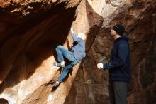 Bouldering in Hueco Tanks on 12/23/2019 with Blue Lizard Climbing and Yoga

Filename: SRM_20191223_1602450.jpg
Aperture: f/7.1
Shutter Speed: 1/250
Body: Canon EOS-1D Mark II
Lens: Canon EF 16-35mm f/2.8 L