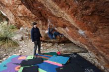 Bouldering in Hueco Tanks on 12/23/2019 with Blue Lizard Climbing and Yoga

Filename: SRM_20191223_1728110.jpg
Aperture: f/4.5
Shutter Speed: 1/250
Body: Canon EOS-1D Mark II
Lens: Canon EF 16-35mm f/2.8 L