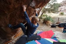 Bouldering in Hueco Tanks on 12/23/2019 with Blue Lizard Climbing and Yoga

Filename: SRM_20191223_1734090.jpg
Aperture: f/3.5
Shutter Speed: 1/250
Body: Canon EOS-1D Mark II
Lens: Canon EF 16-35mm f/2.8 L