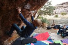 Bouldering in Hueco Tanks on 12/23/2019 with Blue Lizard Climbing and Yoga

Filename: SRM_20191223_1734110.jpg
Aperture: f/3.5
Shutter Speed: 1/250
Body: Canon EOS-1D Mark II
Lens: Canon EF 16-35mm f/2.8 L