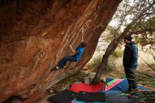 Bouldering in Hueco Tanks on 12/23/2019 with Blue Lizard Climbing and Yoga

Filename: SRM_20191223_1756240.jpg
Aperture: f/3.5
Shutter Speed: 1/200
Body: Canon EOS-1D Mark II
Lens: Canon EF 16-35mm f/2.8 L