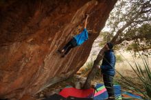 Bouldering in Hueco Tanks on 12/23/2019 with Blue Lizard Climbing and Yoga

Filename: SRM_20191223_1756340.jpg
Aperture: f/3.5
Shutter Speed: 1/200
Body: Canon EOS-1D Mark II
Lens: Canon EF 16-35mm f/2.8 L