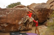 Bouldering in Hueco Tanks on 12/24/2019 with Blue Lizard Climbing and Yoga

Filename: SRM_20191224_1112560.jpg
Aperture: f/5.6
Shutter Speed: 1/320
Body: Canon EOS-1D Mark II
Lens: Canon EF 16-35mm f/2.8 L