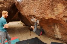 Bouldering in Hueco Tanks on 12/24/2019 with Blue Lizard Climbing and Yoga

Filename: SRM_20191224_1124120.jpg
Aperture: f/3.2
Shutter Speed: 1/320
Body: Canon EOS-1D Mark II
Lens: Canon EF 16-35mm f/2.8 L