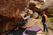 Bouldering in Hueco Tanks on 12/24/2019 with Blue Lizard Climbing and Yoga

Filename: SRM_20191224_1127280.jpg
Aperture: f/5.0
Shutter Speed: 1/250
Body: Canon EOS-1D Mark II
Lens: Canon EF 16-35mm f/2.8 L