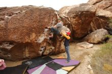 Bouldering in Hueco Tanks on 12/24/2019 with Blue Lizard Climbing and Yoga

Filename: SRM_20191224_1128040.jpg
Aperture: f/5.0
Shutter Speed: 1/250
Body: Canon EOS-1D Mark II
Lens: Canon EF 16-35mm f/2.8 L