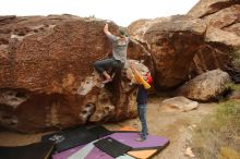 Bouldering in Hueco Tanks on 12/24/2019 with Blue Lizard Climbing and Yoga

Filename: SRM_20191224_1128080.jpg
Aperture: f/5.6
Shutter Speed: 1/250
Body: Canon EOS-1D Mark II
Lens: Canon EF 16-35mm f/2.8 L