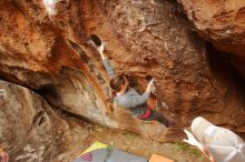 Bouldering in Hueco Tanks on 12/24/2019 with Blue Lizard Climbing and Yoga

Filename: SRM_20191224_1132250.jpg
Aperture: f/3.5
Shutter Speed: 1/250
Body: Canon EOS-1D Mark II
Lens: Canon EF 16-35mm f/2.8 L