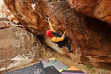 Bouldering in Hueco Tanks on 12/24/2019 with Blue Lizard Climbing and Yoga

Filename: SRM_20191224_1139301.jpg
Aperture: f/4.0
Shutter Speed: 1/250
Body: Canon EOS-1D Mark II
Lens: Canon EF 16-35mm f/2.8 L