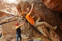 Bouldering in Hueco Tanks on 12/24/2019 with Blue Lizard Climbing and Yoga

Filename: SRM_20191224_1141200.jpg
Aperture: f/5.6
Shutter Speed: 1/250
Body: Canon EOS-1D Mark II
Lens: Canon EF 16-35mm f/2.8 L