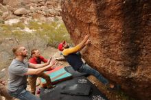 Bouldering in Hueco Tanks on 12/24/2019 with Blue Lizard Climbing and Yoga

Filename: SRM_20191224_1207580.jpg
Aperture: f/6.3
Shutter Speed: 1/320
Body: Canon EOS-1D Mark II
Lens: Canon EF 16-35mm f/2.8 L