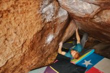Bouldering in Hueco Tanks on 12/24/2019 with Blue Lizard Climbing and Yoga

Filename: SRM_20191224_1210210.jpg
Aperture: f/3.5
Shutter Speed: 1/250
Body: Canon EOS-1D Mark II
Lens: Canon EF 16-35mm f/2.8 L