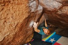 Bouldering in Hueco Tanks on 12/24/2019 with Blue Lizard Climbing and Yoga

Filename: SRM_20191224_1210250.jpg
Aperture: f/3.5
Shutter Speed: 1/250
Body: Canon EOS-1D Mark II
Lens: Canon EF 16-35mm f/2.8 L