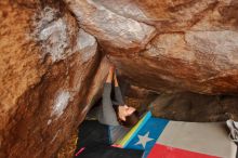 Bouldering in Hueco Tanks on 12/24/2019 with Blue Lizard Climbing and Yoga

Filename: SRM_20191224_1215100.jpg
Aperture: f/3.2
Shutter Speed: 1/320
Body: Canon EOS-1D Mark II
Lens: Canon EF 16-35mm f/2.8 L