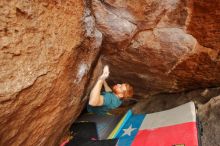 Bouldering in Hueco Tanks on 12/24/2019 with Blue Lizard Climbing and Yoga

Filename: SRM_20191224_1227360.jpg
Aperture: f/4.0
Shutter Speed: 1/250
Body: Canon EOS-1D Mark II
Lens: Canon EF 16-35mm f/2.8 L