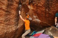 Bouldering in Hueco Tanks on 12/24/2019 with Blue Lizard Climbing and Yoga

Filename: SRM_20191224_1233550.jpg
Aperture: f/5.6
Shutter Speed: 1/250
Body: Canon EOS-1D Mark II
Lens: Canon EF 16-35mm f/2.8 L