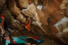 Bouldering in Hueco Tanks on 12/24/2019 with Blue Lizard Climbing and Yoga

Filename: SRM_20191224_1318560.jpg
Aperture: f/8.0
Shutter Speed: 1/250
Body: Canon EOS-1D Mark II
Lens: Canon EF 16-35mm f/2.8 L