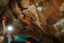 Bouldering in Hueco Tanks on 12/24/2019 with Blue Lizard Climbing and Yoga

Filename: SRM_20191224_1318580.jpg
Aperture: f/8.0
Shutter Speed: 1/250
Body: Canon EOS-1D Mark II
Lens: Canon EF 16-35mm f/2.8 L