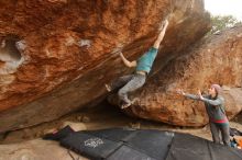 Bouldering in Hueco Tanks on 12/24/2019 with Blue Lizard Climbing and Yoga

Filename: SRM_20191224_1325110.jpg
Aperture: f/6.3
Shutter Speed: 1/250
Body: Canon EOS-1D Mark II
Lens: Canon EF 16-35mm f/2.8 L