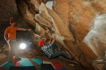 Bouldering in Hueco Tanks on 12/24/2019 with Blue Lizard Climbing and Yoga

Filename: SRM_20191224_1326420.jpg
Aperture: f/8.0
Shutter Speed: 1/250
Body: Canon EOS-1D Mark II
Lens: Canon EF 16-35mm f/2.8 L