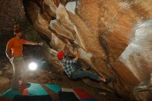 Bouldering in Hueco Tanks on 12/24/2019 with Blue Lizard Climbing and Yoga

Filename: SRM_20191224_1326440.jpg
Aperture: f/8.0
Shutter Speed: 1/250
Body: Canon EOS-1D Mark II
Lens: Canon EF 16-35mm f/2.8 L