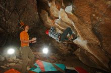 Bouldering in Hueco Tanks on 12/24/2019 with Blue Lizard Climbing and Yoga

Filename: SRM_20191224_1331130.jpg
Aperture: f/8.0
Shutter Speed: 1/250
Body: Canon EOS-1D Mark II
Lens: Canon EF 16-35mm f/2.8 L