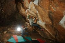 Bouldering in Hueco Tanks on 12/24/2019 with Blue Lizard Climbing and Yoga

Filename: SRM_20191224_1335430.jpg
Aperture: f/8.0
Shutter Speed: 1/250
Body: Canon EOS-1D Mark II
Lens: Canon EF 16-35mm f/2.8 L