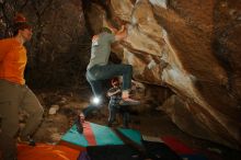 Bouldering in Hueco Tanks on 12/24/2019 with Blue Lizard Climbing and Yoga

Filename: SRM_20191224_1335440.jpg
Aperture: f/8.0
Shutter Speed: 1/250
Body: Canon EOS-1D Mark II
Lens: Canon EF 16-35mm f/2.8 L