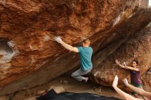 Bouldering in Hueco Tanks on 12/24/2019 with Blue Lizard Climbing and Yoga

Filename: SRM_20191224_1345120.jpg
Aperture: f/7.1
Shutter Speed: 1/200
Body: Canon EOS-1D Mark II
Lens: Canon EF 16-35mm f/2.8 L