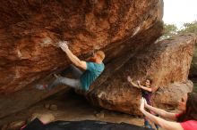 Bouldering in Hueco Tanks on 12/24/2019 with Blue Lizard Climbing and Yoga

Filename: SRM_20191224_1345140.jpg
Aperture: f/8.0
Shutter Speed: 1/200
Body: Canon EOS-1D Mark II
Lens: Canon EF 16-35mm f/2.8 L