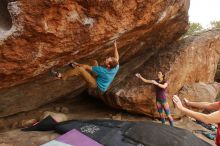 Bouldering in Hueco Tanks on 12/24/2019 with Blue Lizard Climbing and Yoga

Filename: SRM_20191224_1348510.jpg
Aperture: f/6.3
Shutter Speed: 1/250
Body: Canon EOS-1D Mark II
Lens: Canon EF 16-35mm f/2.8 L