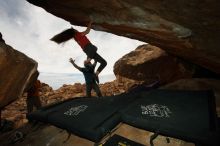 Bouldering in Hueco Tanks on 12/24/2019 with Blue Lizard Climbing and Yoga

Filename: SRM_20191224_1357170.jpg
Aperture: f/8.0
Shutter Speed: 1/250
Body: Canon EOS-1D Mark II
Lens: Canon EF 16-35mm f/2.8 L