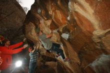 Bouldering in Hueco Tanks on 12/24/2019 with Blue Lizard Climbing and Yoga

Filename: SRM_20191224_1412450.jpg
Aperture: f/8.0
Shutter Speed: 1/250
Body: Canon EOS-1D Mark II
Lens: Canon EF 16-35mm f/2.8 L