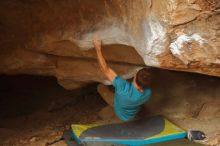 Bouldering in Hueco Tanks on 12/24/2019 with Blue Lizard Climbing and Yoga

Filename: SRM_20191224_1438580.jpg
Aperture: f/2.5
Shutter Speed: 1/200
Body: Canon EOS-1D Mark II
Lens: Canon EF 50mm f/1.8 II
