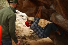 Bouldering in Hueco Tanks on 12/24/2019 with Blue Lizard Climbing and Yoga

Filename: SRM_20191224_1443350.jpg
Aperture: f/4.5
Shutter Speed: 1/250
Body: Canon EOS-1D Mark II
Lens: Canon EF 50mm f/1.8 II