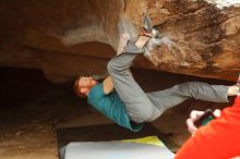 Bouldering in Hueco Tanks on 12/24/2019 with Blue Lizard Climbing and Yoga

Filename: SRM_20191224_1457440.jpg
Aperture: f/3.5
Shutter Speed: 1/250
Body: Canon EOS-1D Mark II
Lens: Canon EF 50mm f/1.8 II