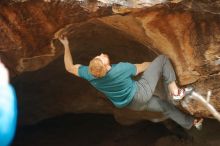 Bouldering in Hueco Tanks on 12/24/2019 with Blue Lizard Climbing and Yoga

Filename: SRM_20191224_1518270.jpg
Aperture: f/2.5
Shutter Speed: 1/250
Body: Canon EOS-1D Mark II
Lens: Canon EF 50mm f/1.8 II