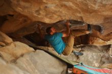 Bouldering in Hueco Tanks on 12/24/2019 with Blue Lizard Climbing and Yoga

Filename: SRM_20191224_1601530.jpg
Aperture: f/1.8
Shutter Speed: 1/250
Body: Canon EOS-1D Mark II
Lens: Canon EF 50mm f/1.8 II