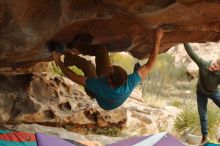 Bouldering in Hueco Tanks on 12/24/2019 with Blue Lizard Climbing and Yoga

Filename: SRM_20191224_1602300.jpg
Aperture: f/4.0
Shutter Speed: 1/250
Body: Canon EOS-1D Mark II
Lens: Canon EF 50mm f/1.8 II