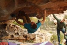 Bouldering in Hueco Tanks on 12/24/2019 with Blue Lizard Climbing and Yoga

Filename: SRM_20191224_1602310.jpg
Aperture: f/4.5
Shutter Speed: 1/250
Body: Canon EOS-1D Mark II
Lens: Canon EF 50mm f/1.8 II