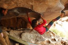 Bouldering in Hueco Tanks on 12/24/2019 with Blue Lizard Climbing and Yoga

Filename: SRM_20191224_1607450.jpg
Aperture: f/2.5
Shutter Speed: 1/200
Body: Canon EOS-1D Mark II
Lens: Canon EF 50mm f/1.8 II